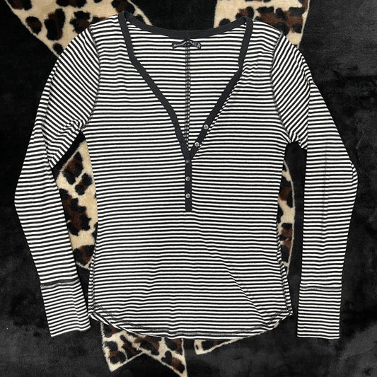 (XL) Abercrombie & Fitch Striped Button Up Top