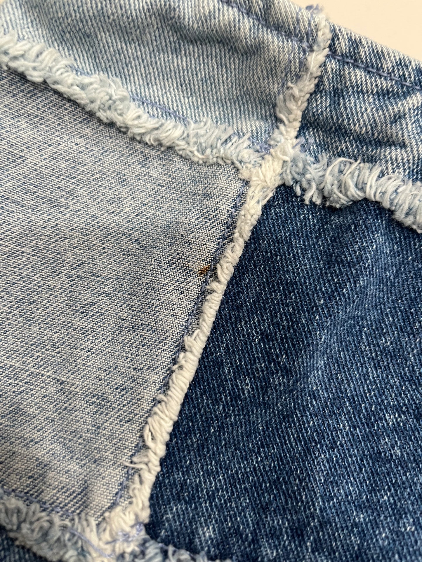 (24/25”) Y2K Zana-Di Denim Mini Patchwork Skirt