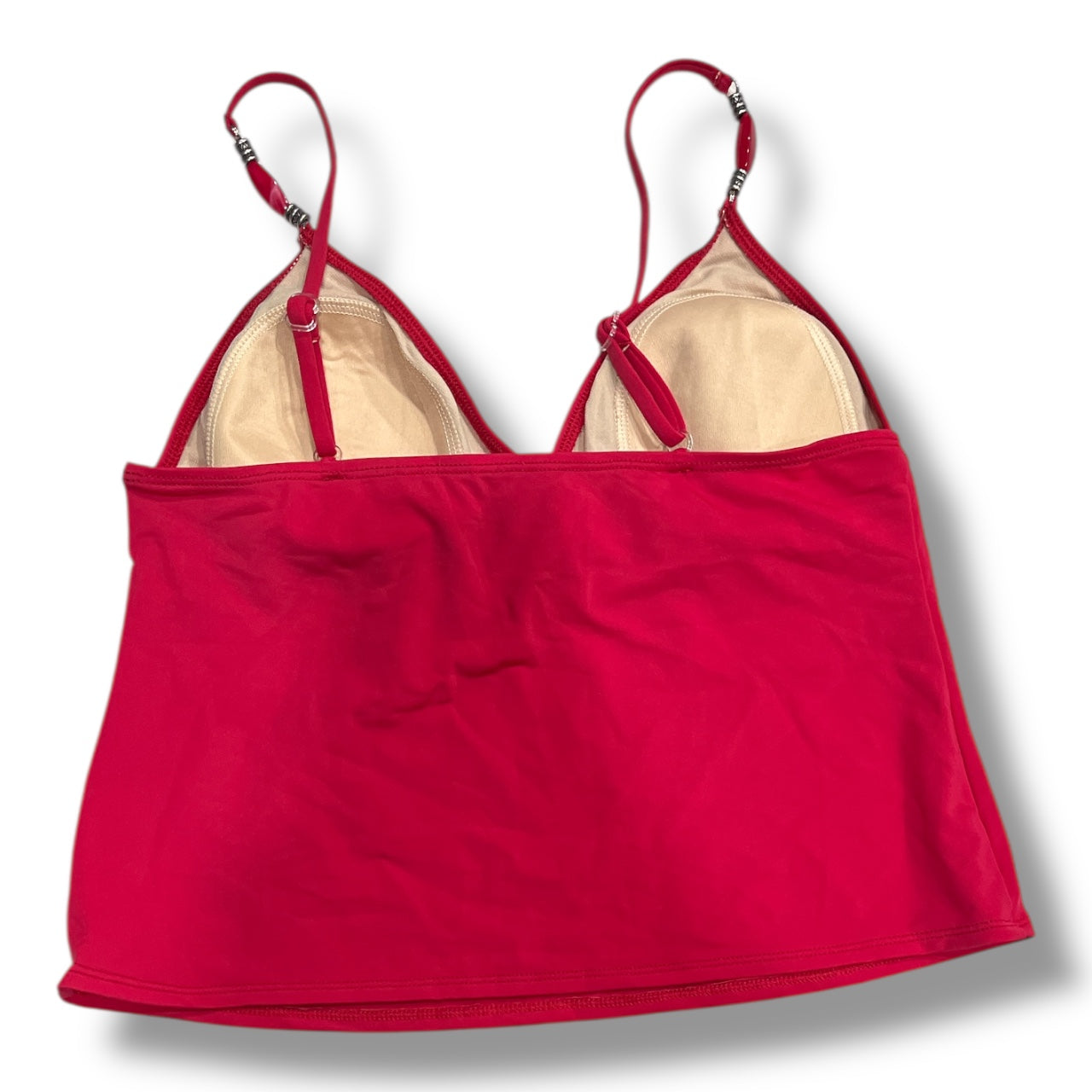 (M) Vintage Red Charm Tankini Top