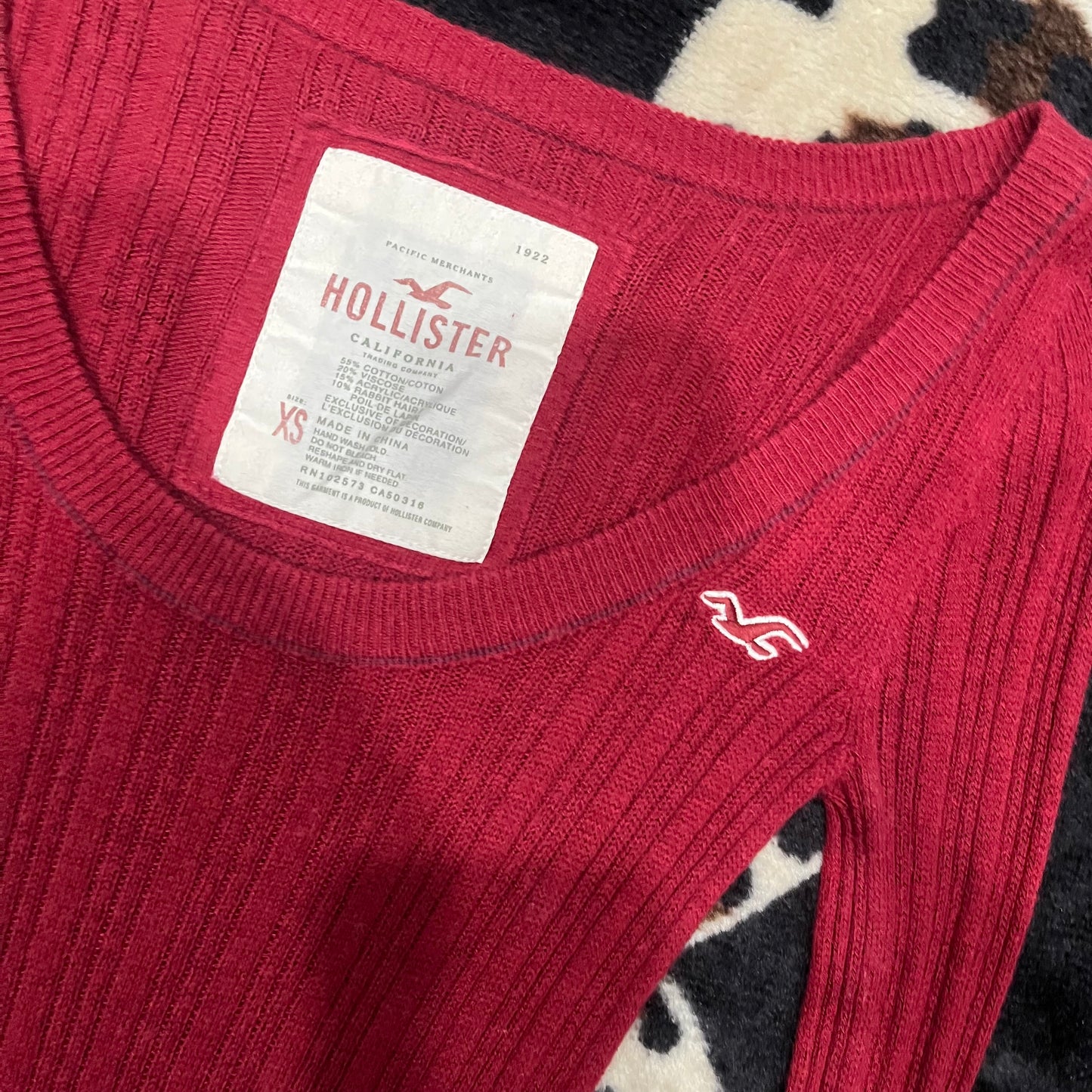 (XS) Hollister knit long sleeve top