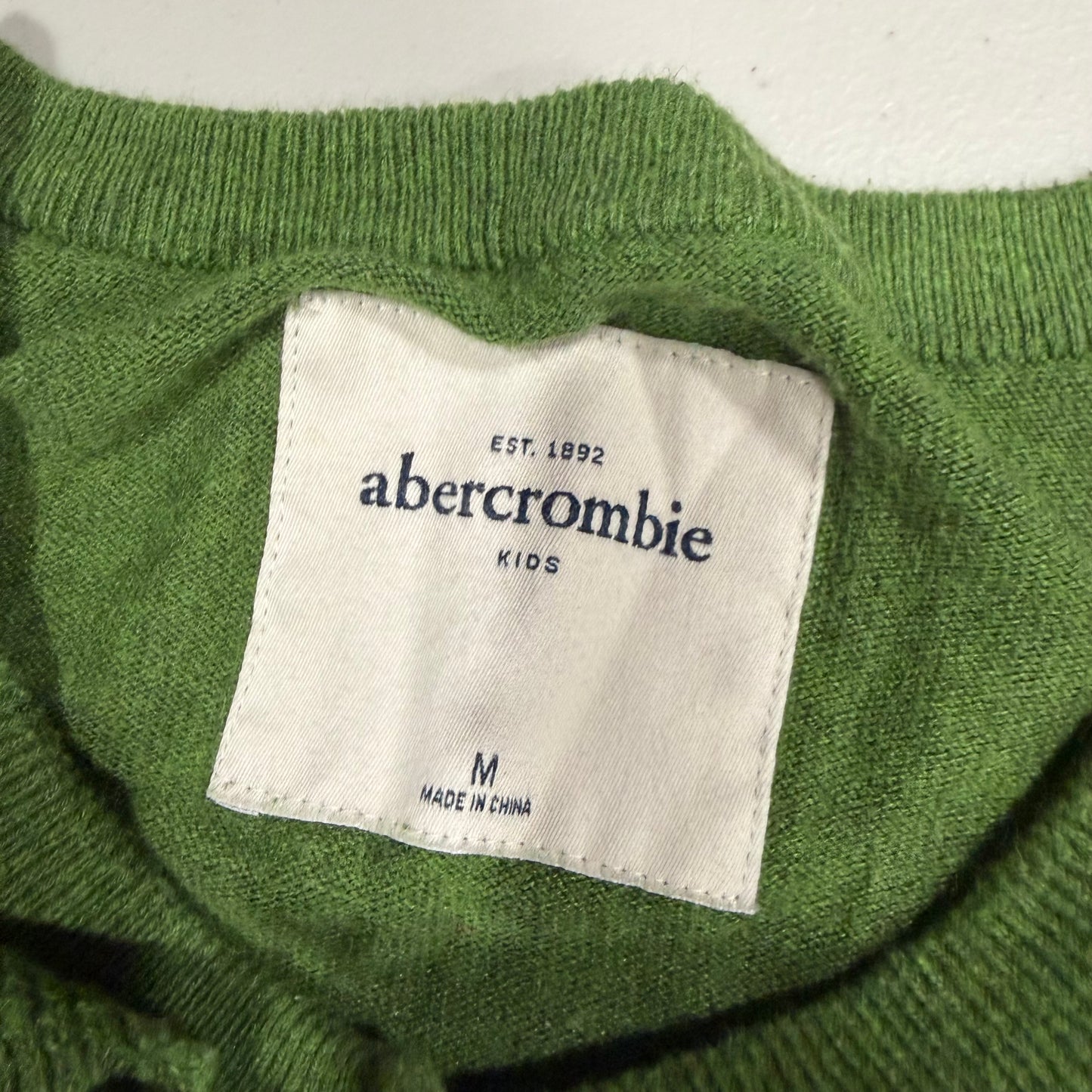 (XS/S) 2000s abercrombie green ruffled cardigan sweater top