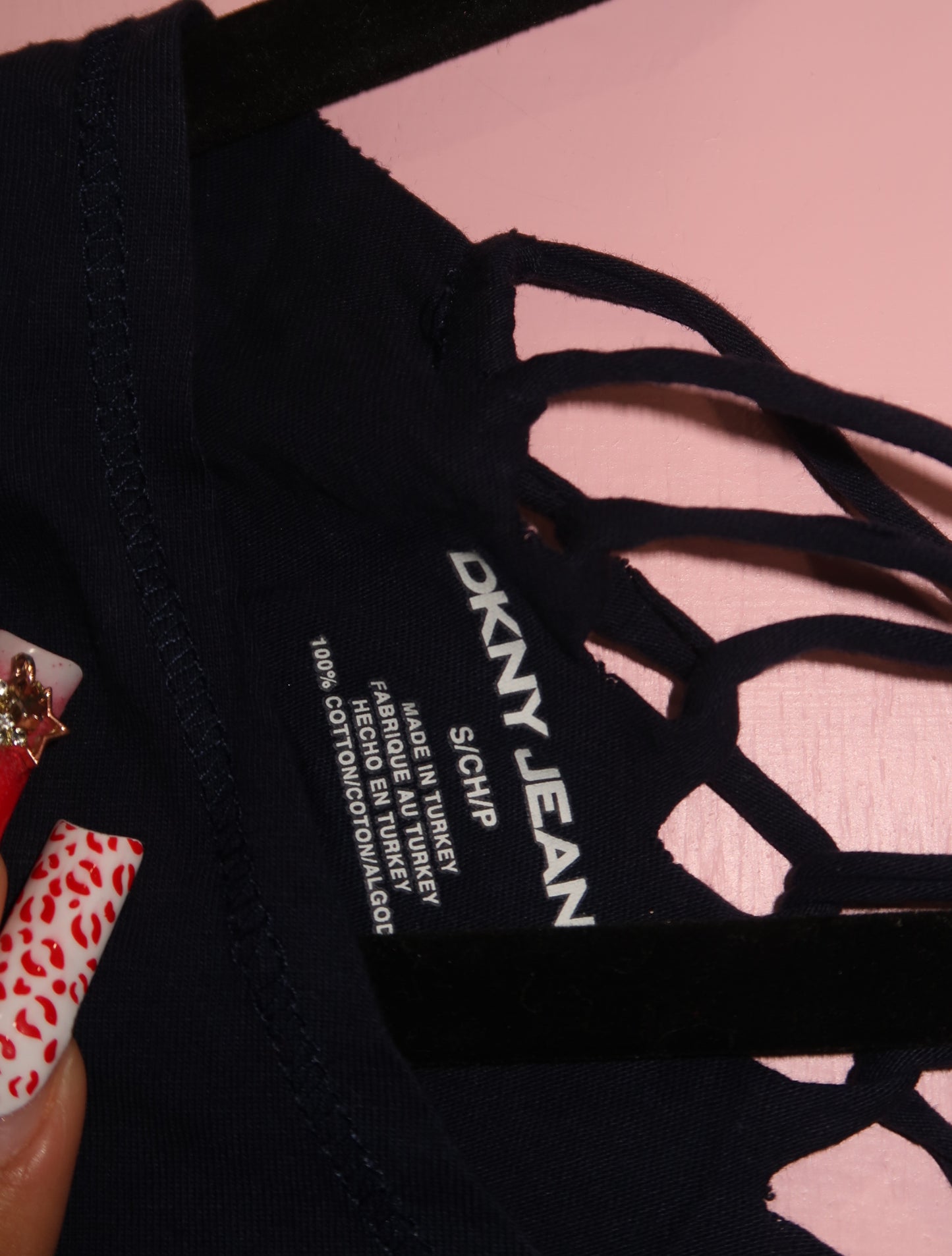(S/M) y2k DKNY blue embellished butterfly dress