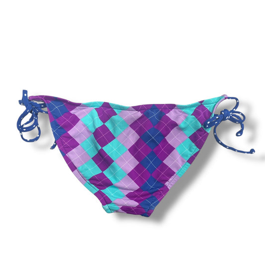 (S) Y2K Argyle Polka Dot Bikini Bottom