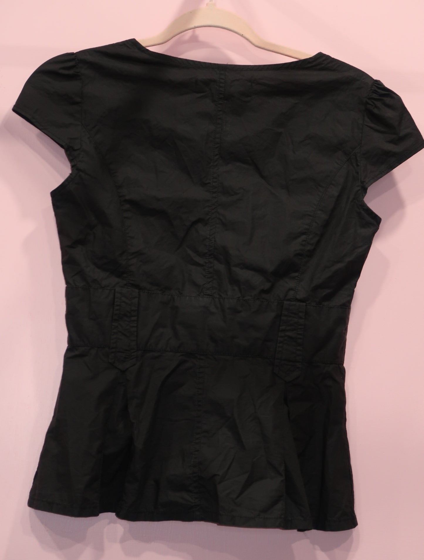 (M/L) y2k papaya rose button up top
