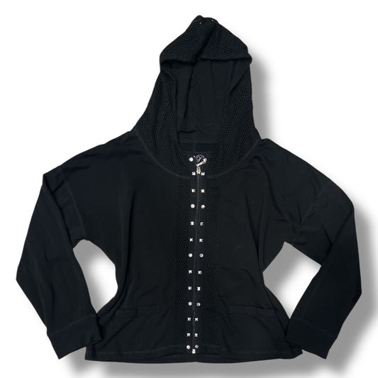 (XL/XXL) Grunge Stud Rhinestone Fishnet Jacket