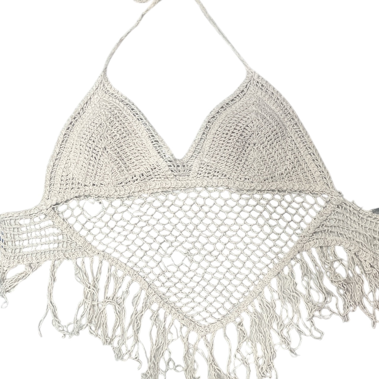 (S/M) Vintage Bohemian Backless Crochet Top