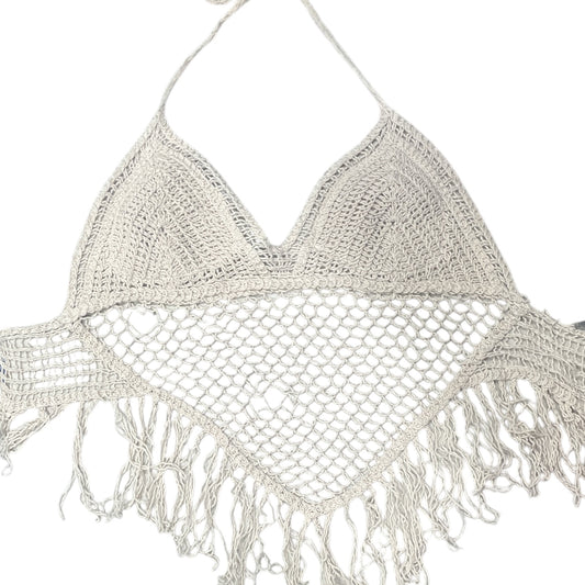 (S/M) Vintage Bohemian Backless Crochet Top