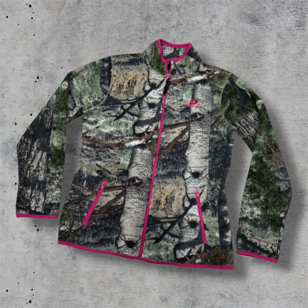 (M) Mossy Oak Fleece Pink & Camo Jacket