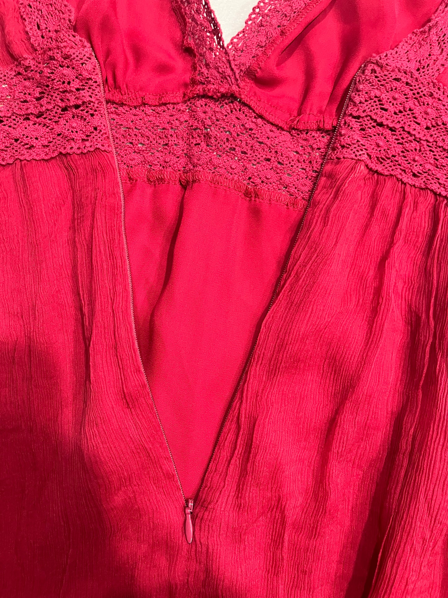 (S) VTG Crochet Trim Babydoll Dress