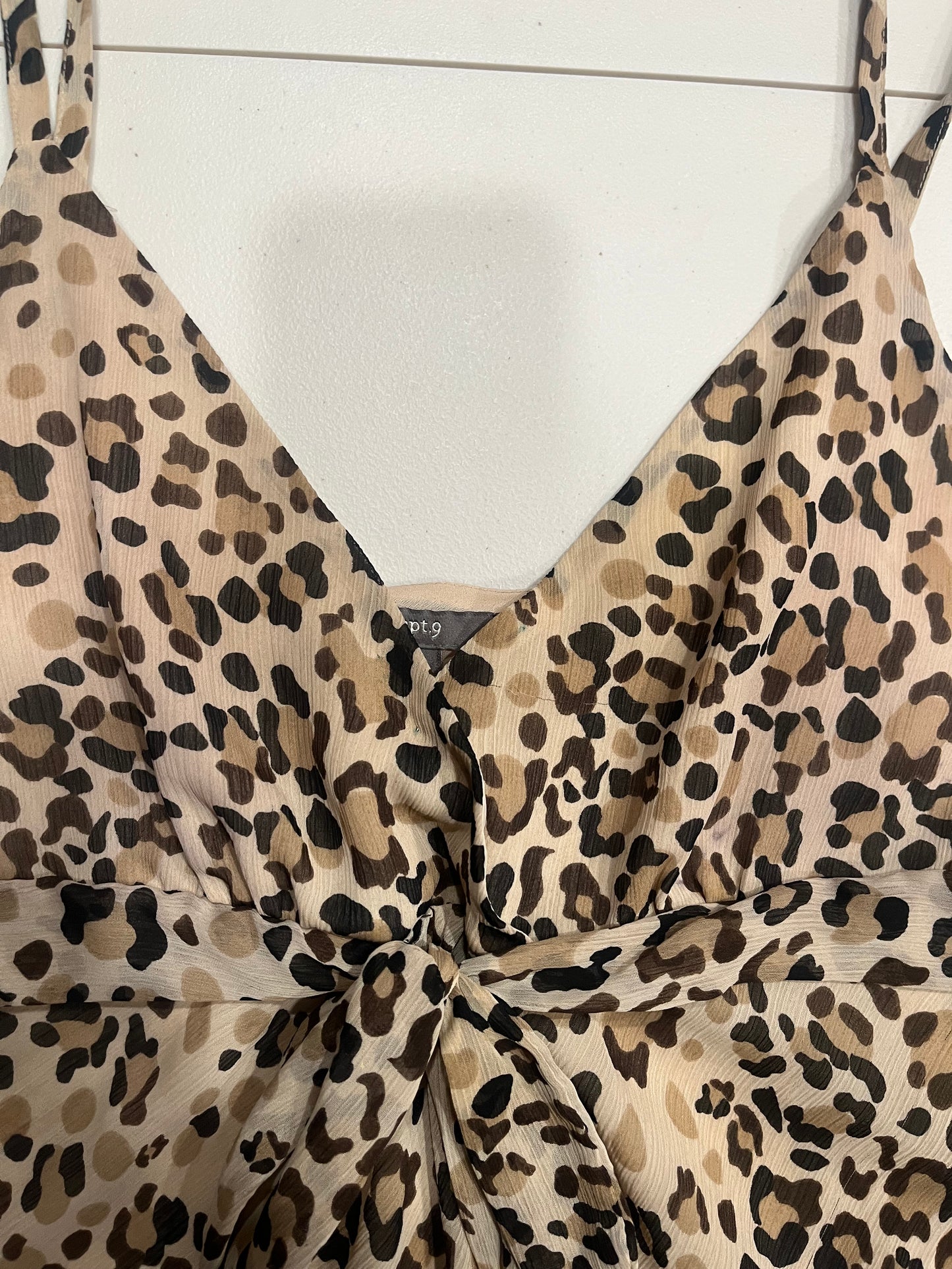 (L) 2000s Leopard Print Top