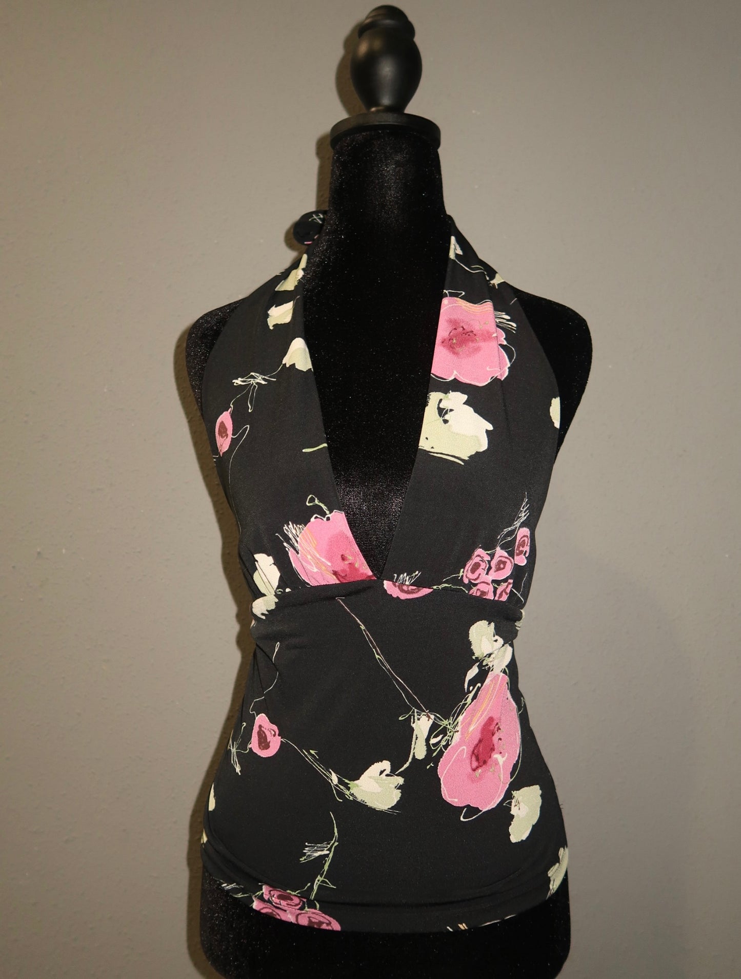 (M) Y2K Floral Halter Tank