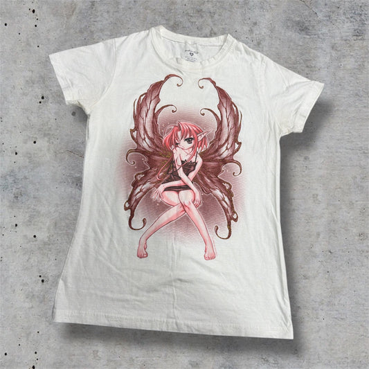 (M) glittery graphic fairy baby tee