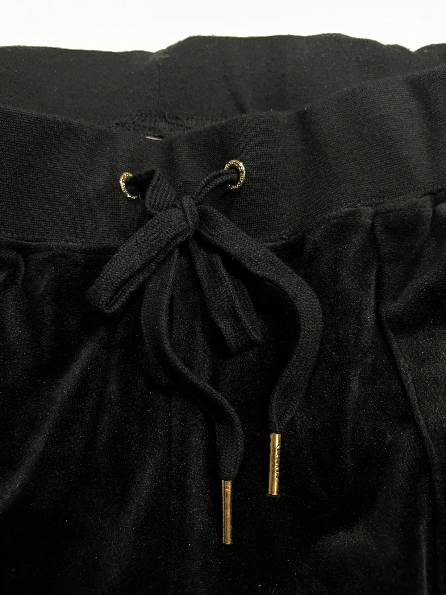 (M) Juicy Couture Black & Gold Velour Tracksuit Pants