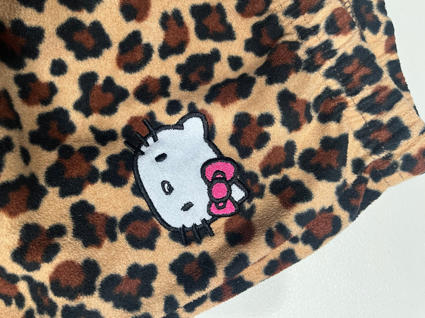 (M) Hello Kitty Cheetah Print Low Rise Loungewear PJ Pants