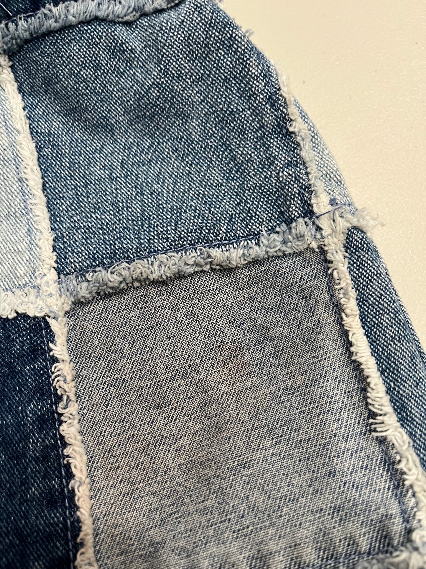 (24/25”) Y2K Zana-Di Denim Mini Patchwork Skirt