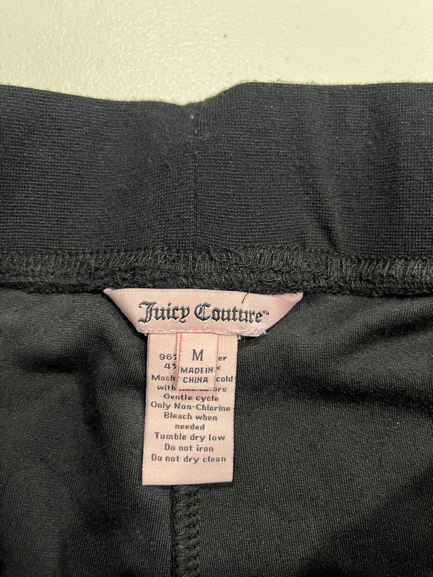 (M) Juicy Couture Black & Gold Velour Tracksuit Pants