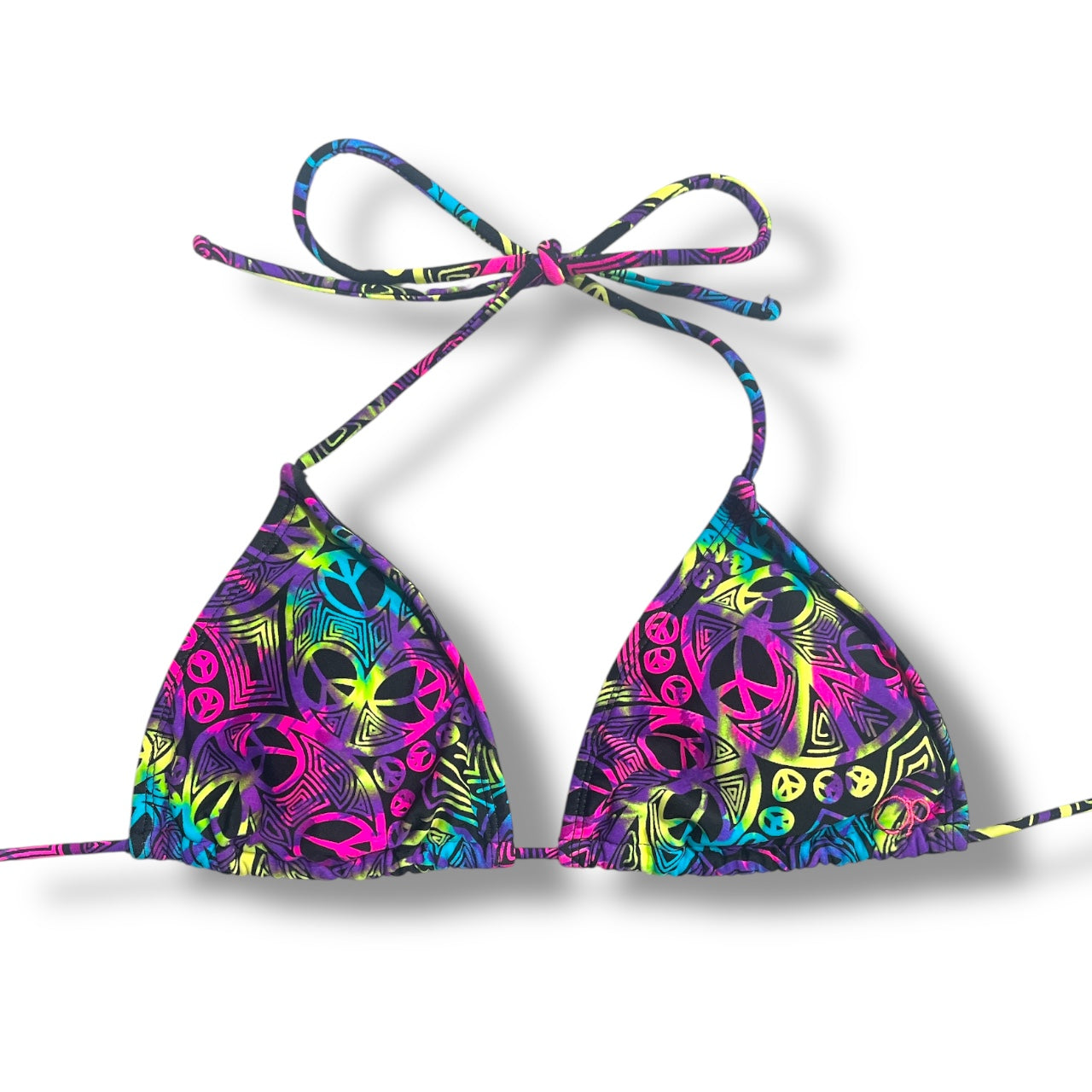 (S) Y2K Peace Bikini Top