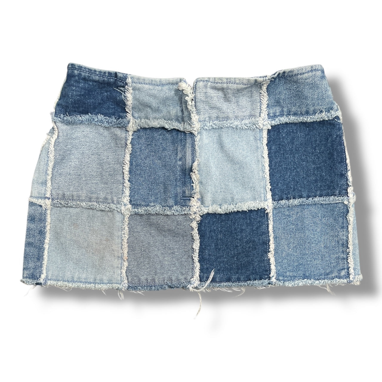 (24/25”) Y2K Zana-Di Denim Mini Patchwork Skirt
